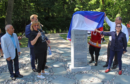 Unveiling of the Yuri Gagarin bust in the Russian Cultural Garden